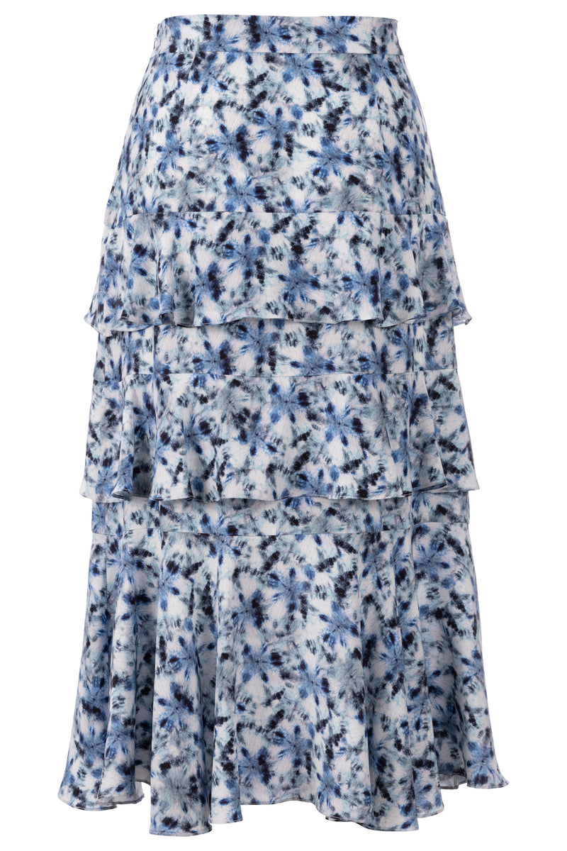 Cascade Ruffle Skirt - Blue Mirage