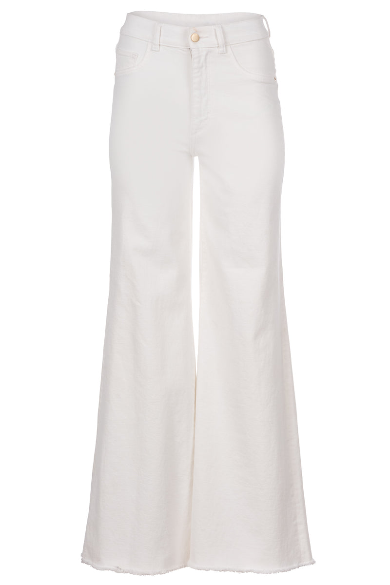 Hepburn Wide Leg Jean - White