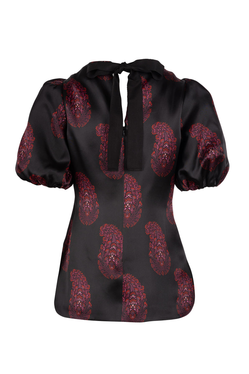 Snow Drop Blouse - Red Paisley