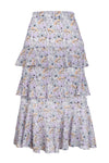 Cascade Ruffle Skirt - Lilac Paisley