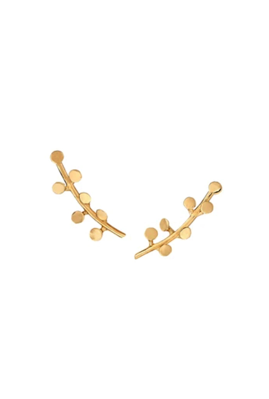 Berry Gold Stud Earring
