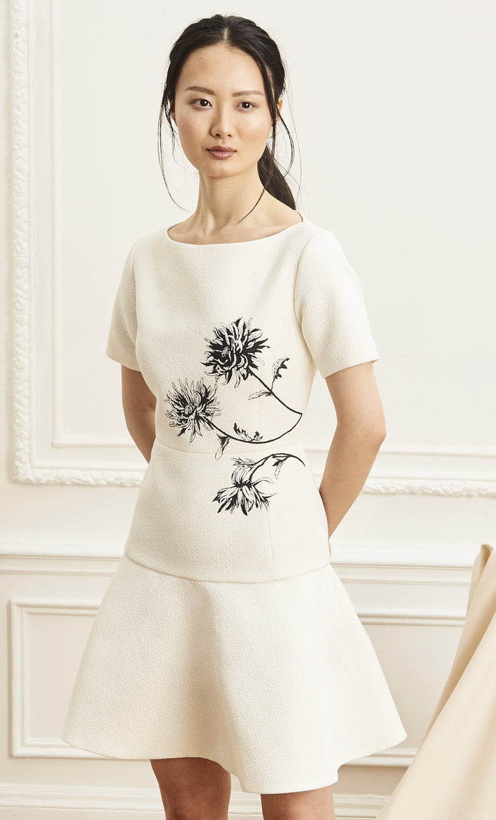 Boatneck Fit and Flare Dress
