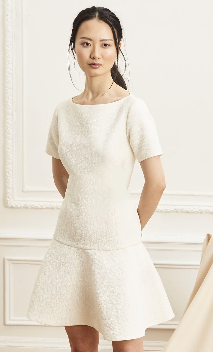 Boatneck Fit and Flare Dress