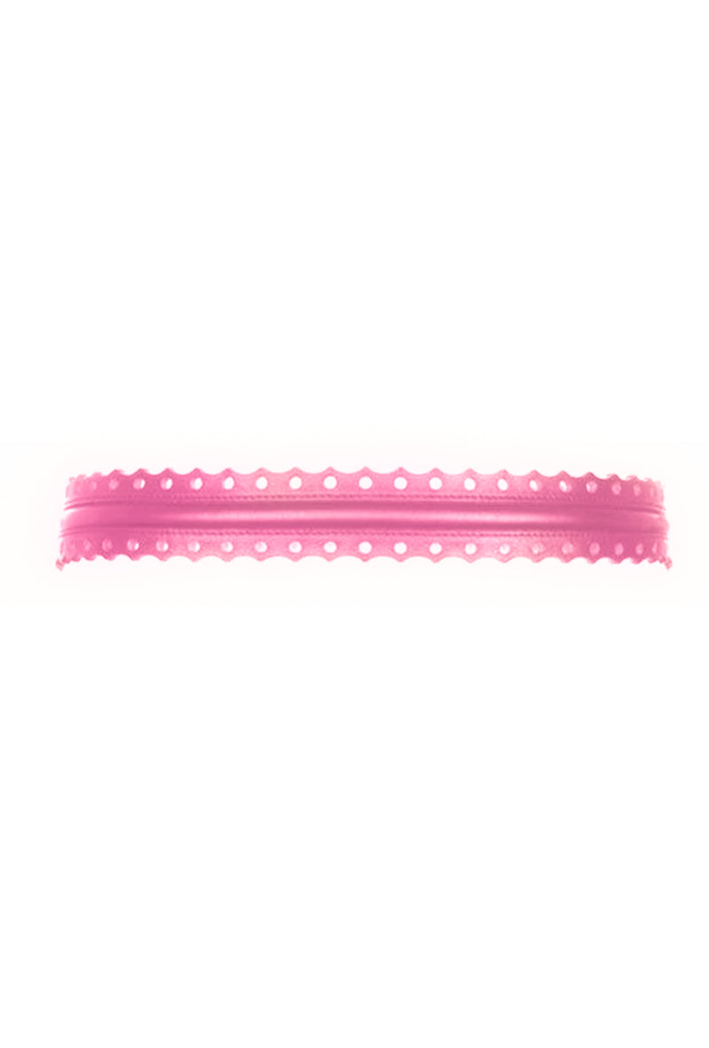 Slim Fretwork Belt - Pink