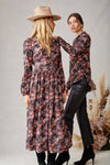 Luna Dress- Rose Bursting Blooms