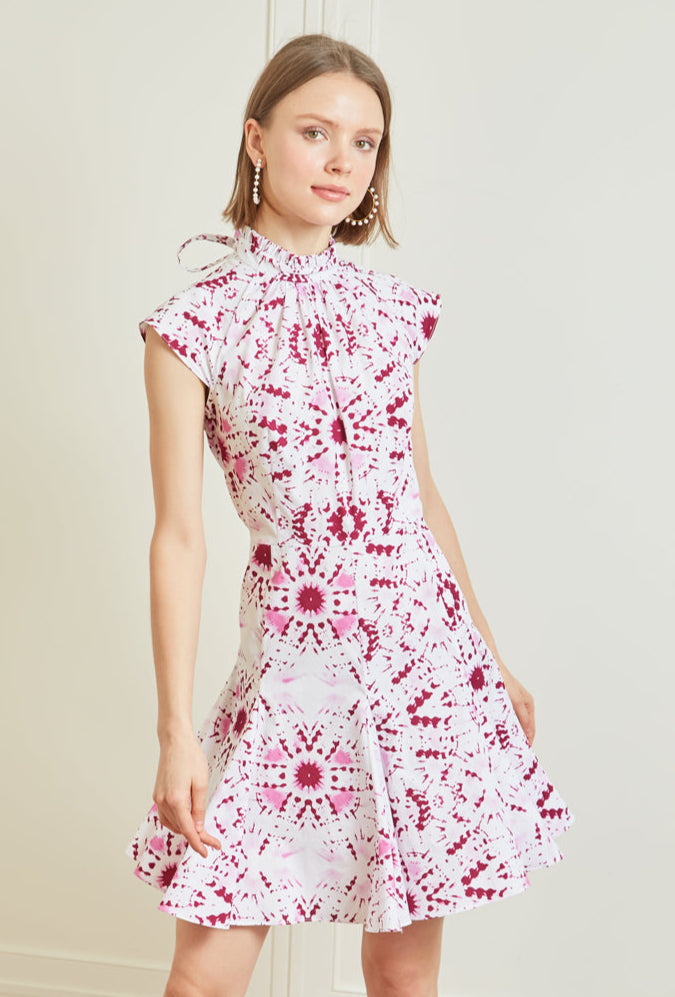 Cannes Dress - Pink Tie Dye