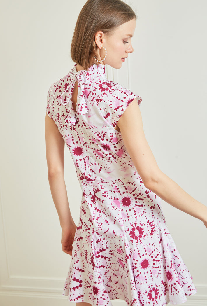 Cannes Dress - Pink Tie Dye
