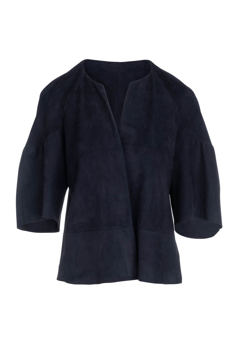 Petal Jacket - Navy Suede