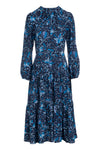 Keyhole Midi Dress - Aqua Lily Batik