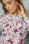 Camellia Blouse - Red Lily Batik