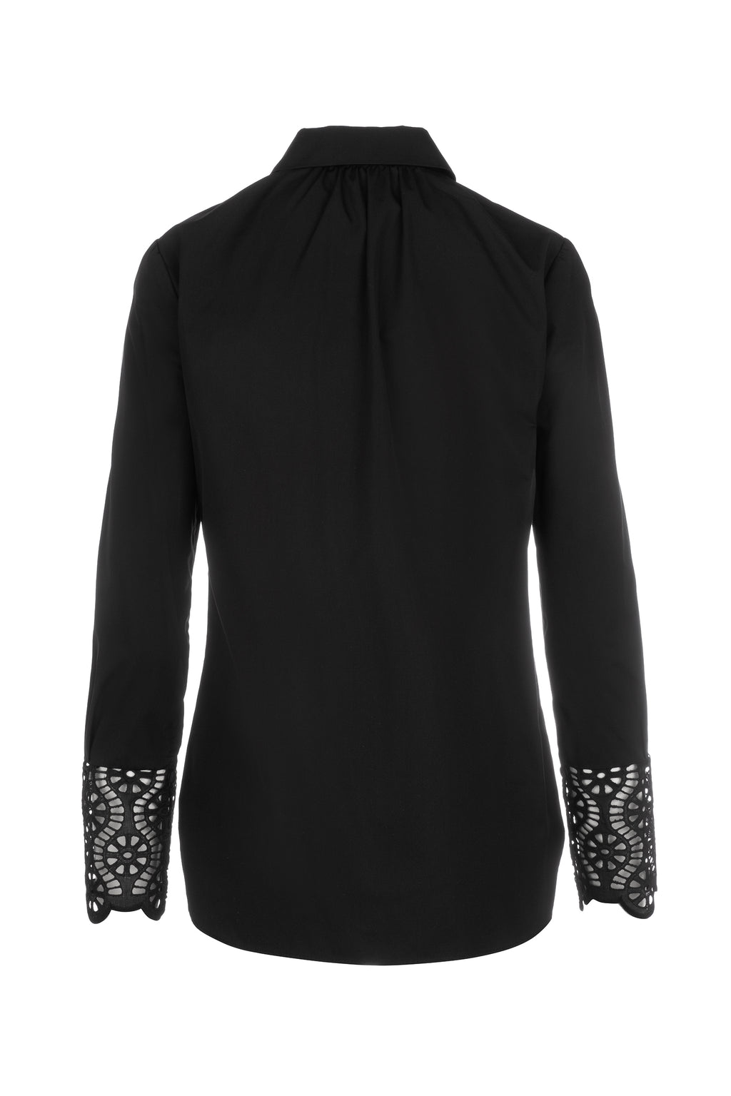 Lace Button Down - Black