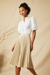 Pleated Skirt - Crema