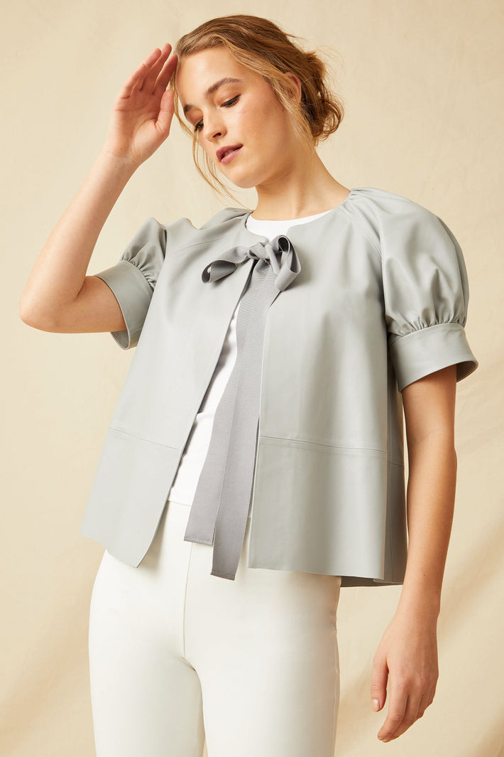 Brigitte Jacket - Platinum Leather