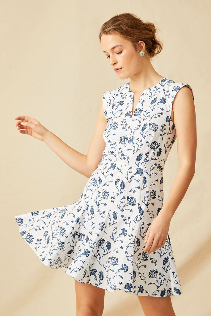 Toledo Dress - Navy Pomegranate