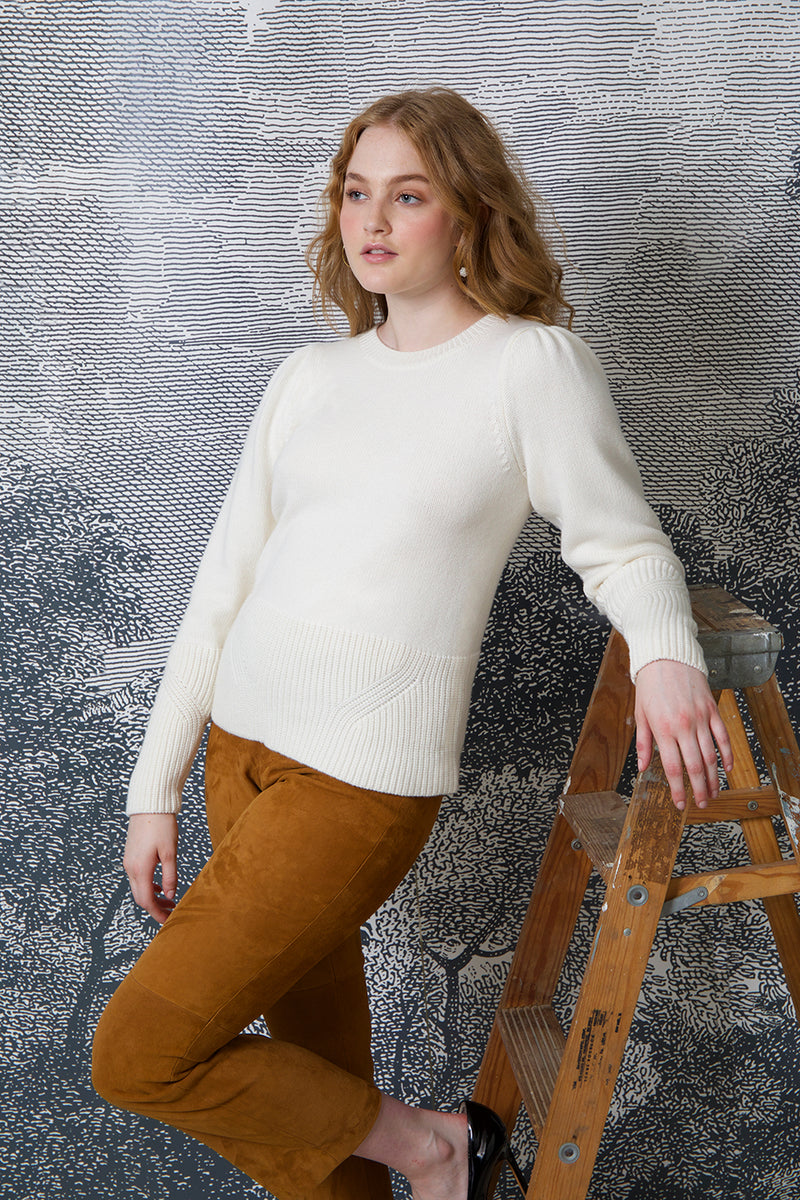 Long Sleeve Cleo Sweater - Ivory
