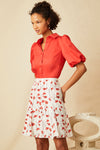 Pansy Skirt - Red Spanish Poppy