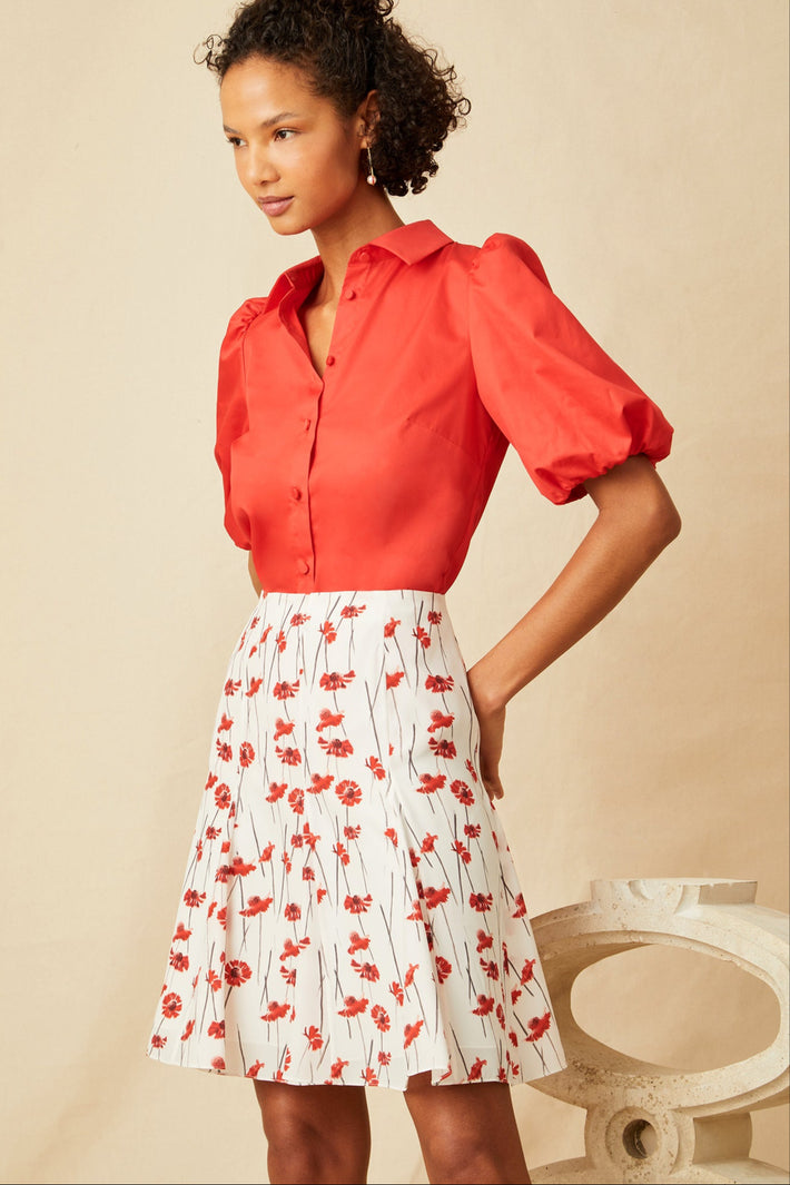 Pansy Skirt - Red Spanish Poppy