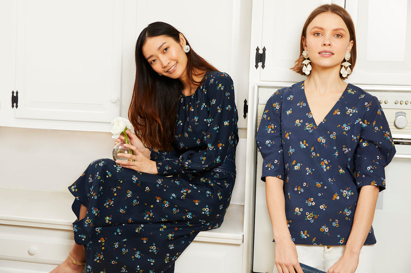 Prairie Blouse - Meadow Print