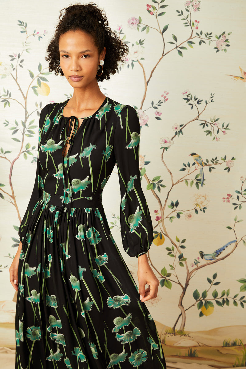 Stella Dress - Lime Spanish Poppy