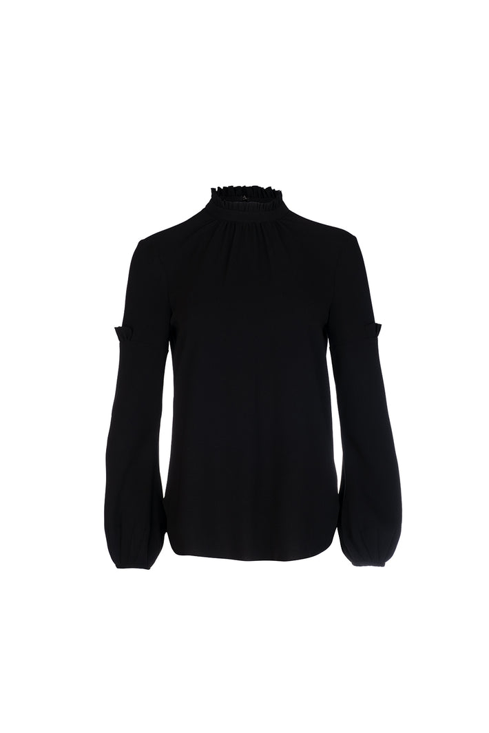 Volume Sleeve Blouse - Black