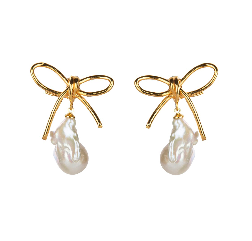 Charlotte Brody Bow & Pearl Drop Earring