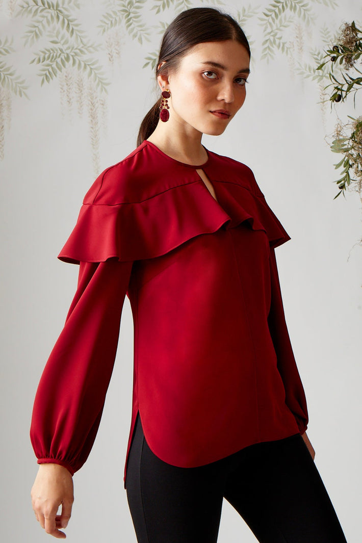 Sierra Blouse - Burgundy