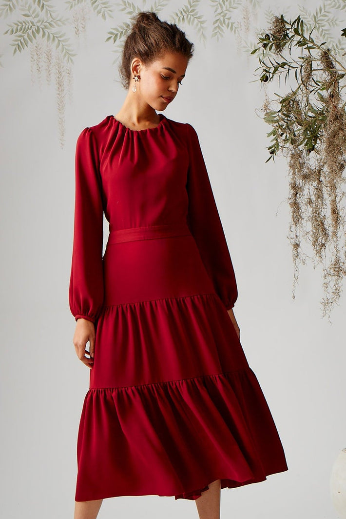 Hayes Dress - Burgundy