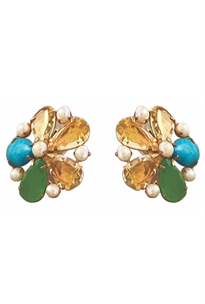 Rainbow Daisy Stud Earrings