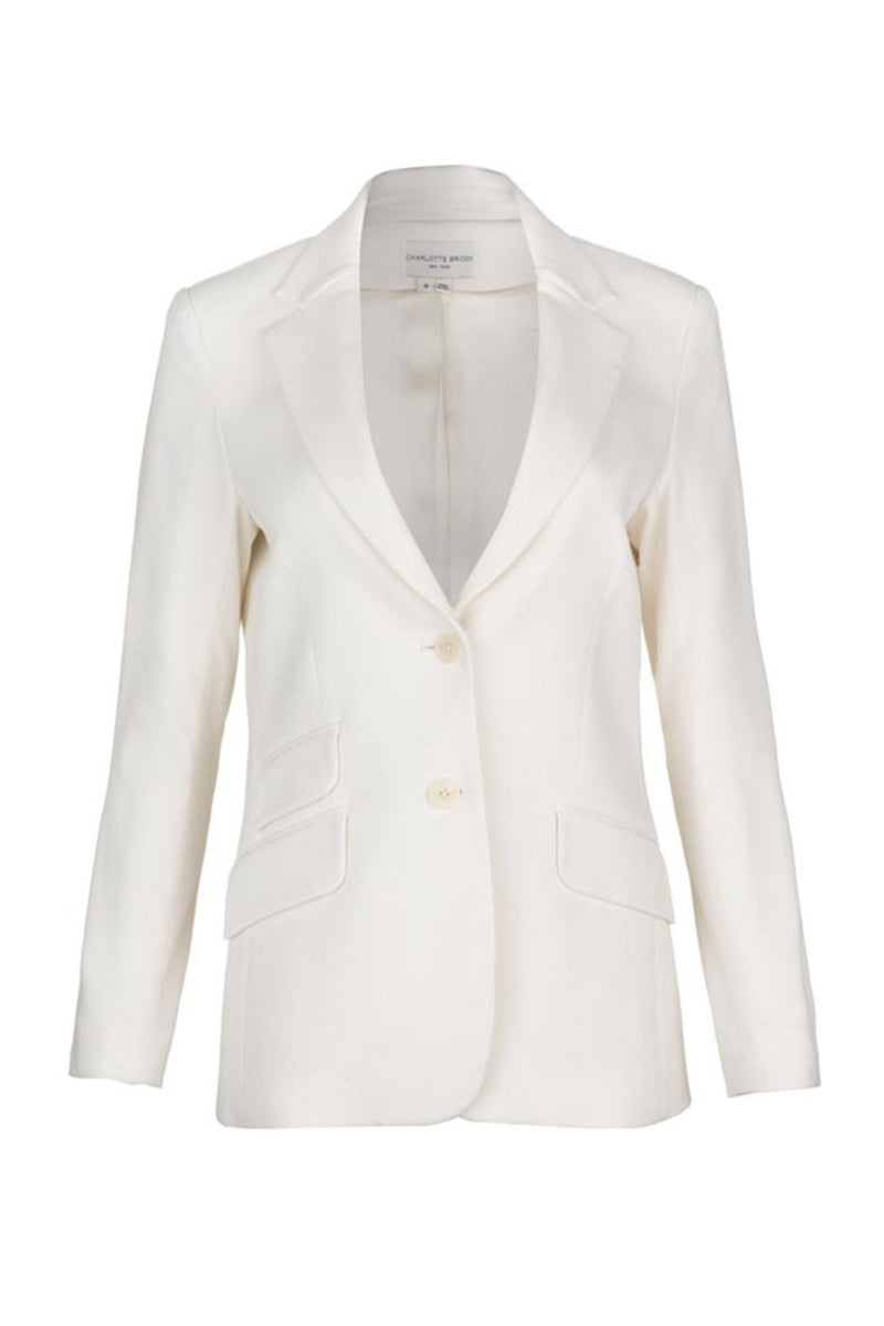 Double Vent Blazer - Ivory