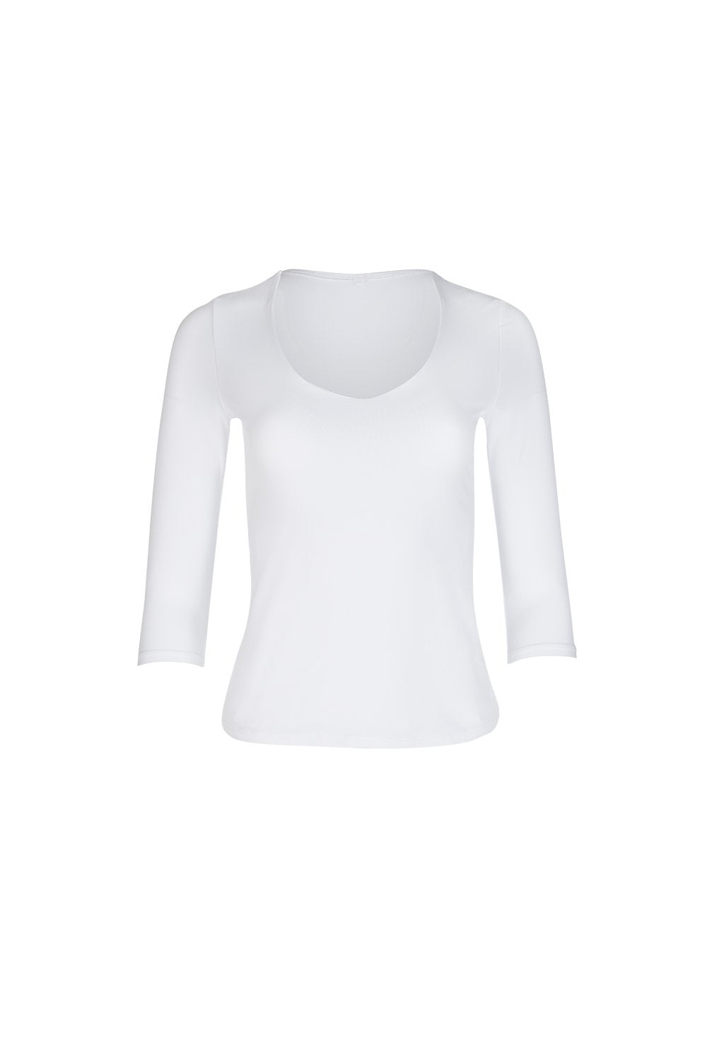 V-Neck 3/4 Tee - White